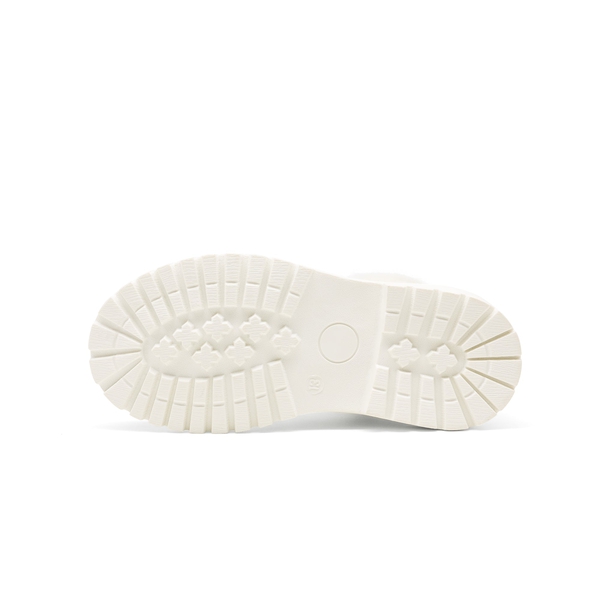 Girls Ankle Fashion Boots - WHITE PU - 5
